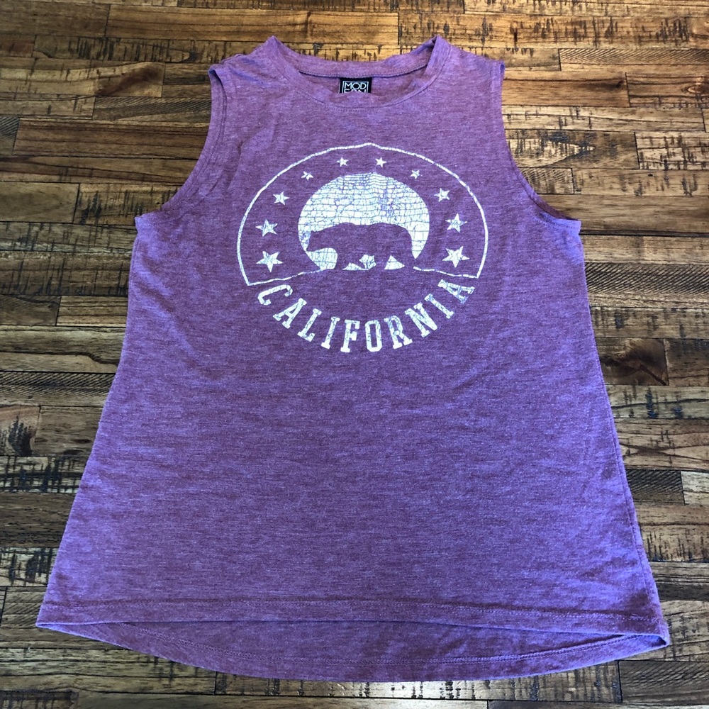 Burgundy california muscle tank